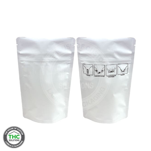 THC - child resistant exit packaging in white