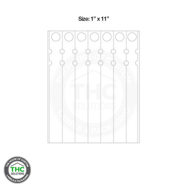 1" x 11" Laser Strip Tag (8 per sheet, 1000 p/pk)