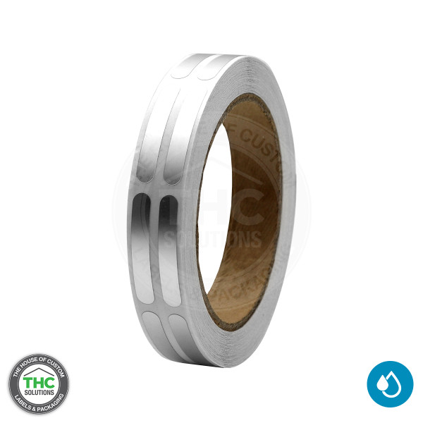 Blank Silver Tamper Evident Label (1,000 Per Roll)