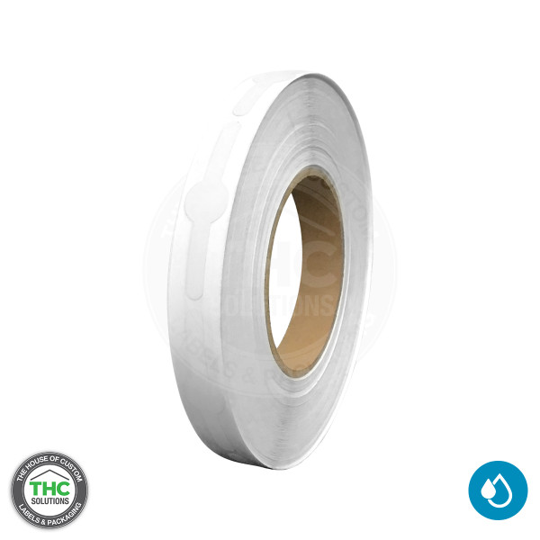 Blank White Matte Pre-roll Tamper Evident Label