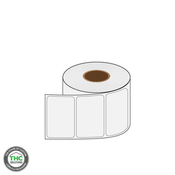 2" X 3" Blank Poly Label (3" Core, 8" Diameter)