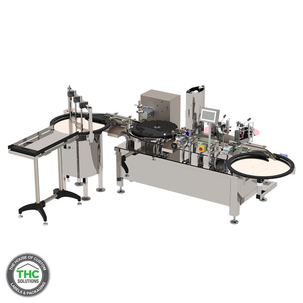 THC Tsunami Tincture Filling, Capping, and Labeling Machine
